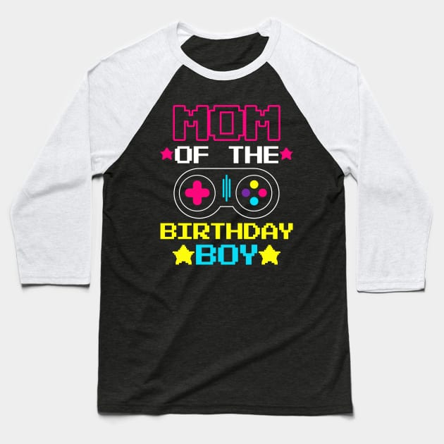 Mom Of The Birthday Boy Gift Baseball T-Shirt by SinBle